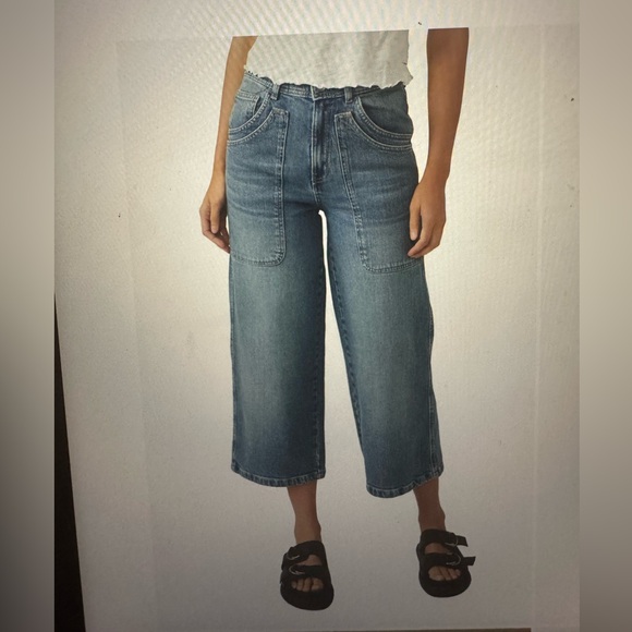 Free People Piper Mid Rise Crop Wide Leg Jean - Picture 5 of 7